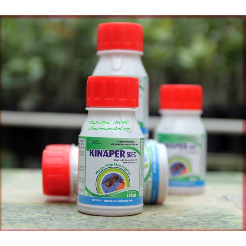 Diệt muỗi vằn , côn trùng An toàn trong nhà và ngoài vườn Permethrin Kinaper 50EC , nhúng mùng màn,chai 100ml