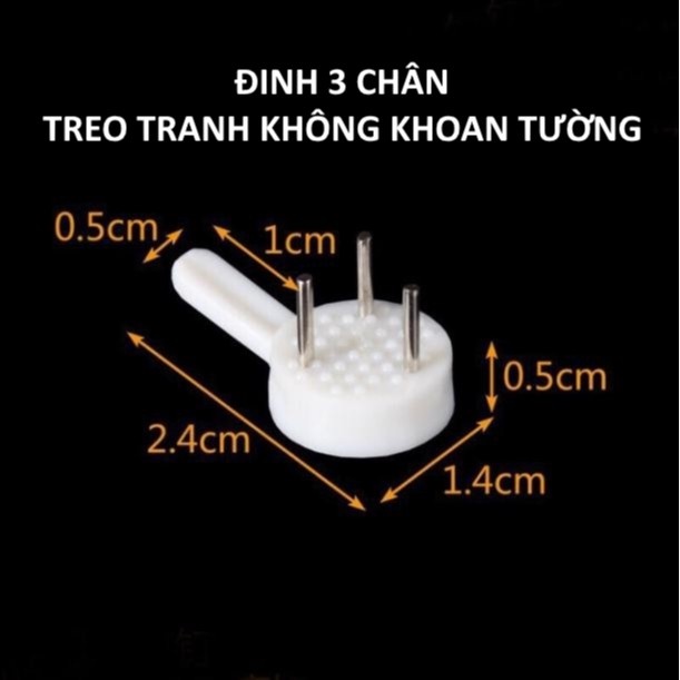 Đinh 3 chân, Đinh đóng tường treo tranh