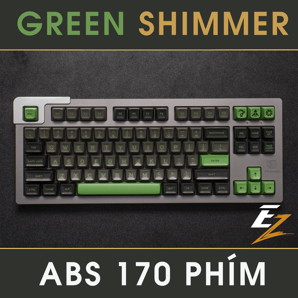 Keycap Cho Bàn Phím Cơ Aifei Green Shimmer SA Profile ABS 170 Phím - Đỗ Lợi Computer