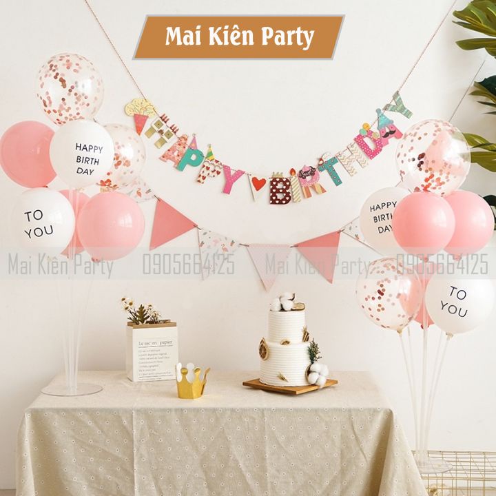 Phụ Kiện Trang Trí Sinh Nhật Dây Chữ Giấy HAPPY BIRTHDAY Nhiều Chủ Đề