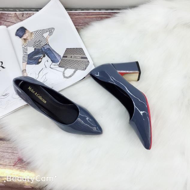 Giày cao gót [HÌNH THẬT] bít , gót phối đồng nhập, xinh lắm k | BigBuy360 - bigbuy360.vn