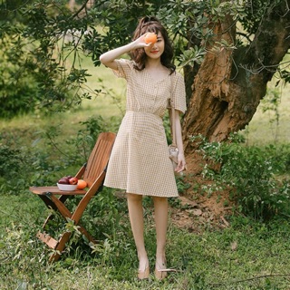 (Order) Váy kẻ caro vintage
