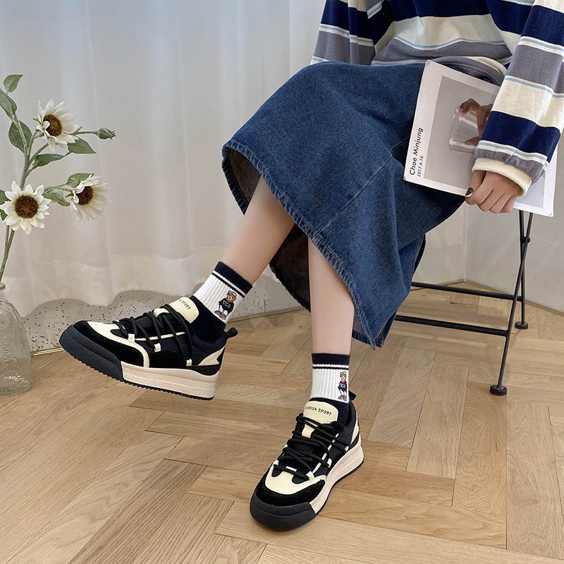 Giày thể thao nữ chất giày da siêu đẹp độn đế Mimi | BigBuy360 - bigbuy360.vn