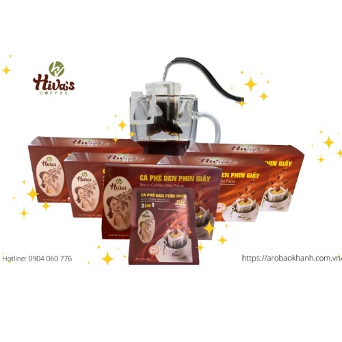 Cà phê Phin Giấy nguyên chất HIVA'S COFFEE (Hộp 10góix15gr) Đậm đà hậu vị, thơm đặc trưng phù hợp đi làm, du lịch | BigBuy360 - bigbuy360.vn