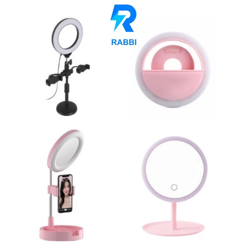 Đèn livestream để bàn 16cm 2 kẹp nhập khẩu hỗ trợ xuất VAT công ty - Rabbi VN