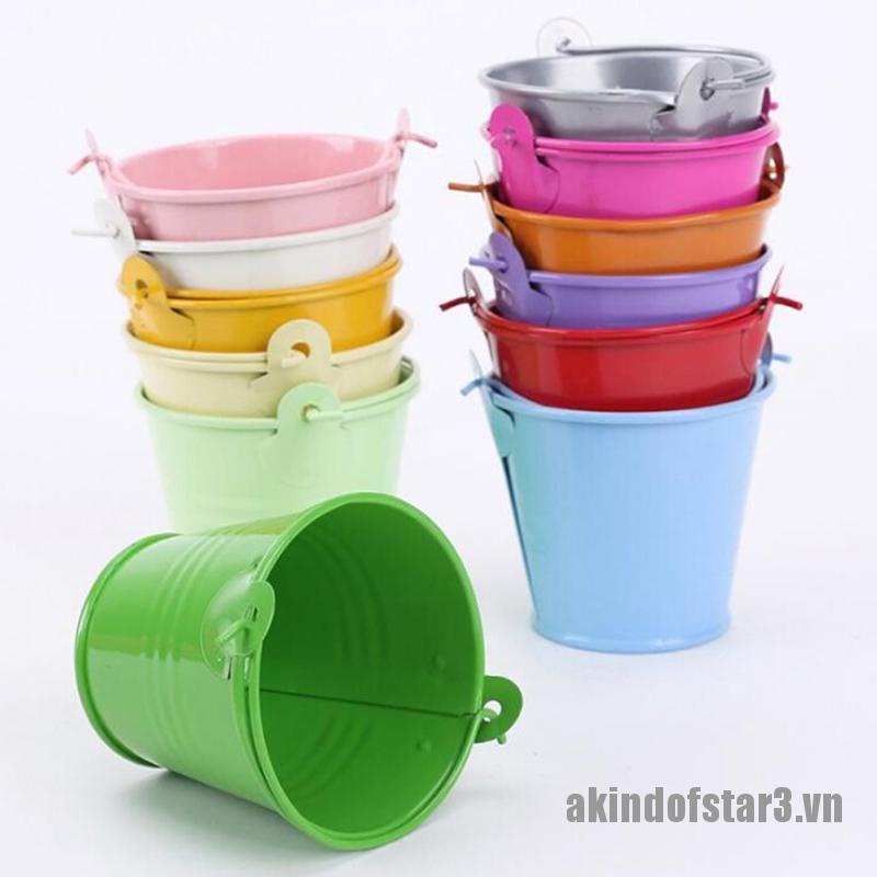 Xô Đựng Kẹo Mini Bằng Kim Loại Nhiều Màu Trang Trí Tiệc Cưới Diy