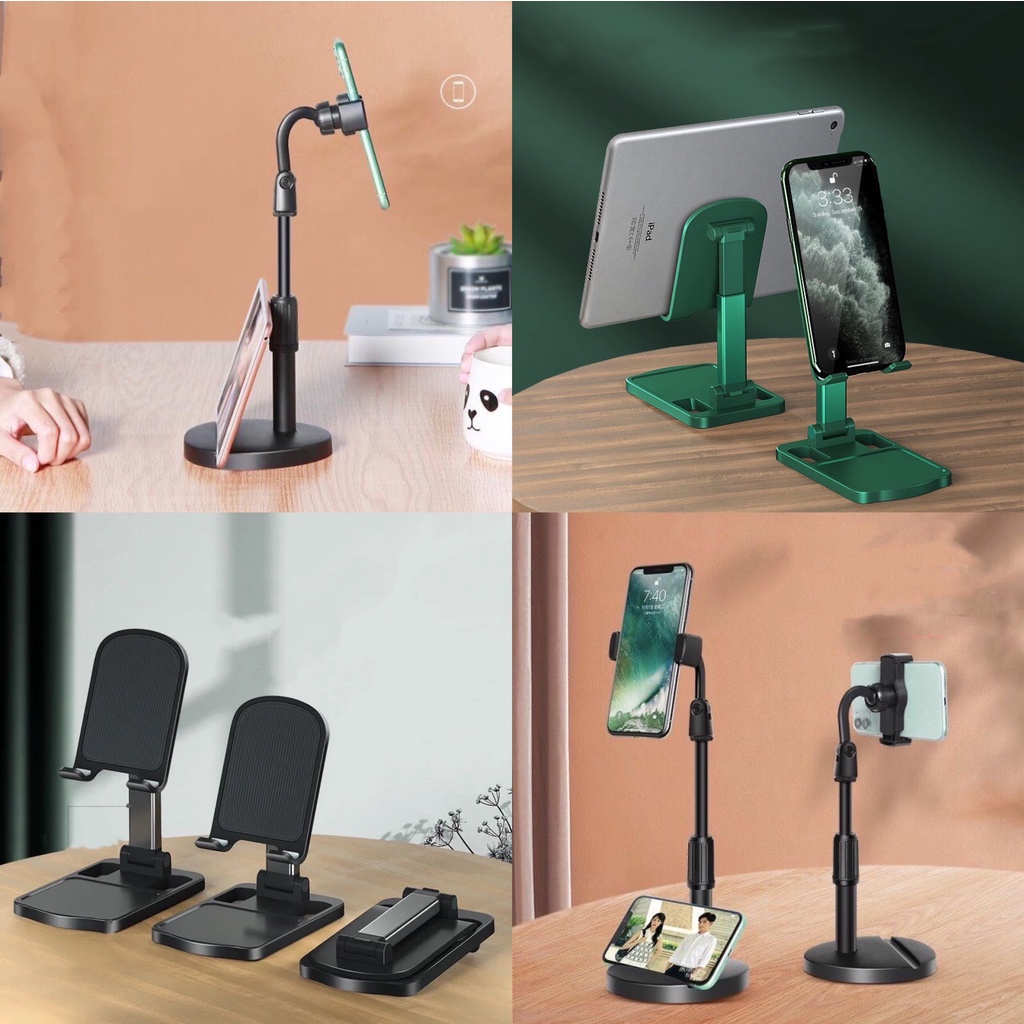 Giá đỡ điện thoại để bàn 360, iPad Khung Gấp Gọn, Góc Xoay Linh Hoạt, Hỗ Trợ Làm Việc Hay Học Tập