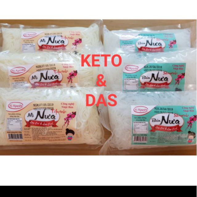 Combo 10 gói Bún nưa/Mì nưa/Miến nưa/Phở nưa ăn Keto, Das