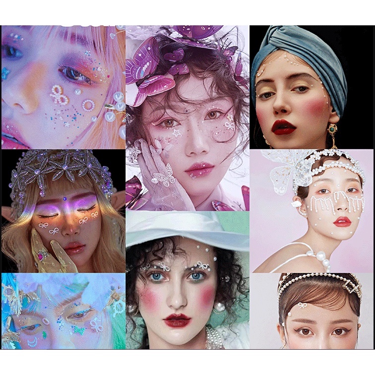 Charm đính mặt, phụ kiện makeup lolita nhiều hình dễ thương
