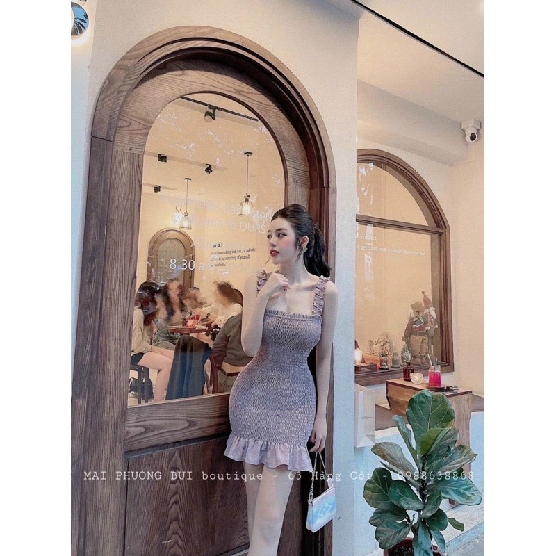 VÁY BODY CHẠY CHỈ CHUN 2 DÂY PHA BÈO | BigBuy360 - bigbuy360.vn