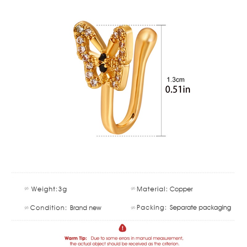 Khuyên Mũi Giả Hình Bướm Phong Cách Ấn Độ Cho Nữ