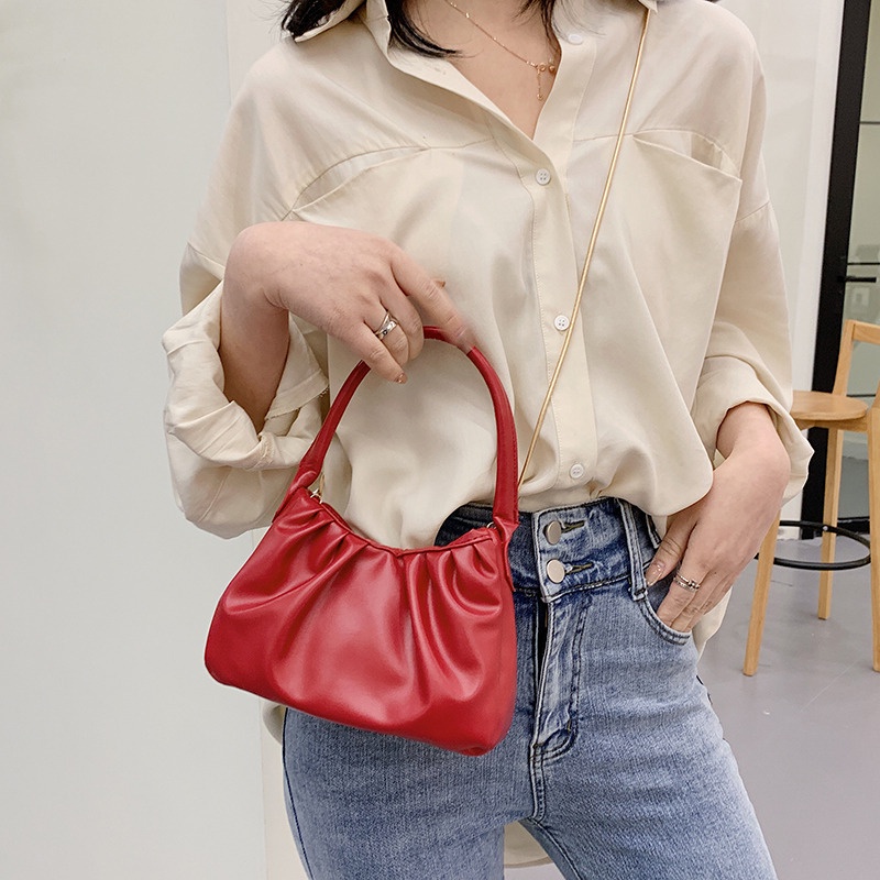 Túi nhỏ cầm tay IELGY xếp ly thời trang mới cho nữ