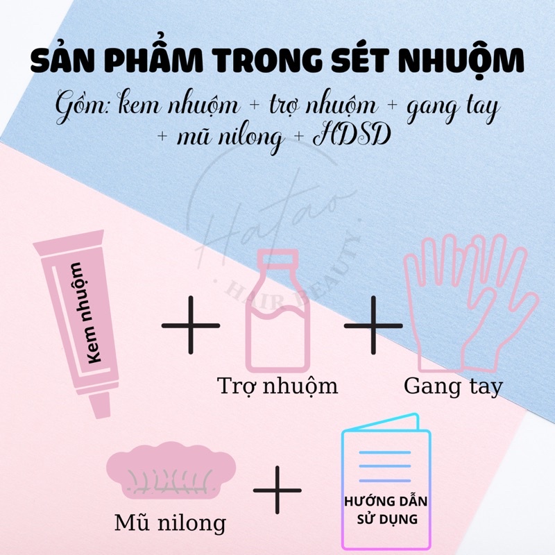 Thuốc nhuộm tóc màu Xám Khói(cần tẩy) kèm trợ nhuộm 100ml