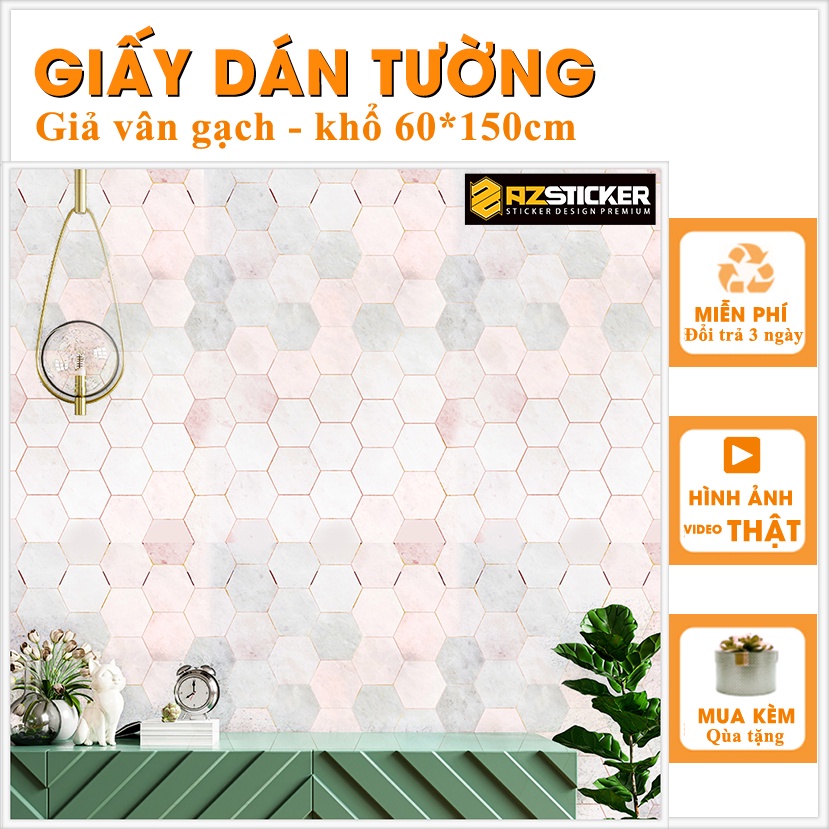 Giấy Dán Tường Mã V7 - Đá Tổ Ong | Giấy Dán Trang Trí Phòng Kích Thước 150*60cm Cắt Sẵn Dễ Sử Dụng