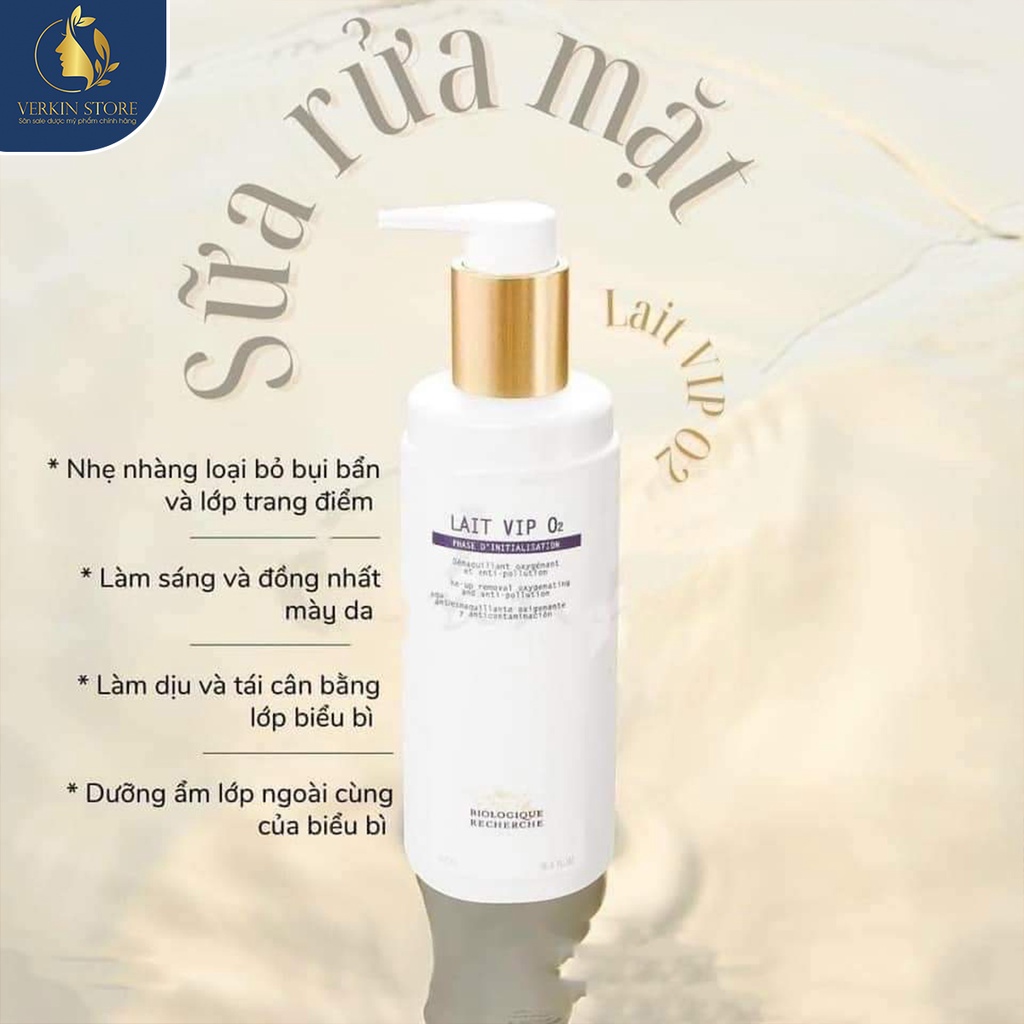 Sữa rửa mặt Biologique Recherche Lait VIP O2 cho da nhạy cảm  - Verkin Store