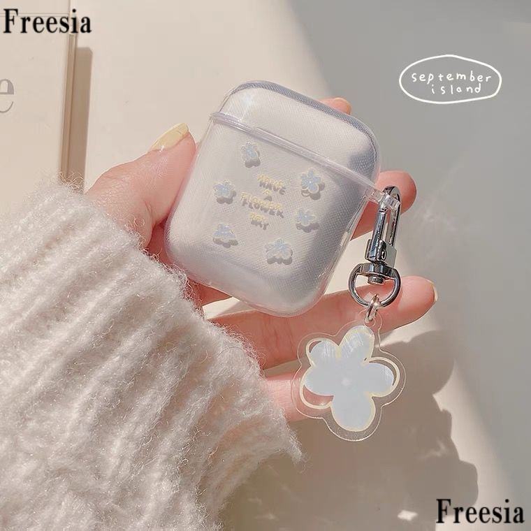 Vỏ Bảo Vệ Hộp Sạc Tai Nghe Bluetooth airpods 11 Trong Suốt i2th Generation i12 i12 Hoa / ins DQ21