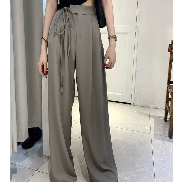 COZOK Quần dài ống rộng lưng cao thời trang cho nữ