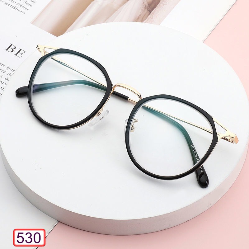 MẮT KÍNH GỌNG CÂN FORM TRÒN 530 CHÂN KIM VÀNG HOT TREND | BigBuy360 - bigbuy360.vn