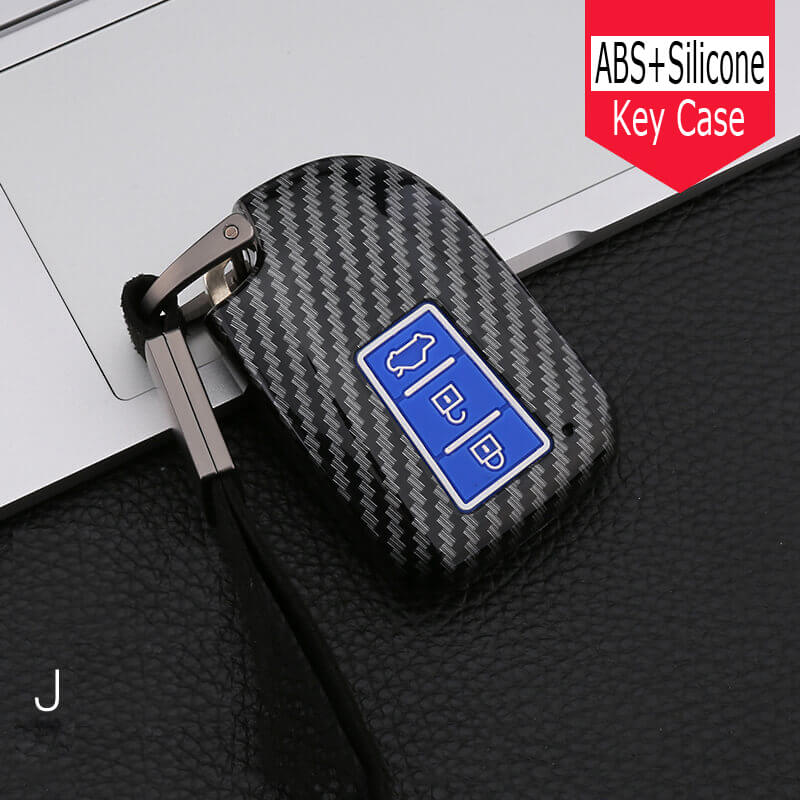 Vỏ Silicon Sợi Carbon Cứng Bảo Vệ Chìa Khóa Xe Hơi Toyota All-New Vios 2019-2021 Có 3 Nút Bấm