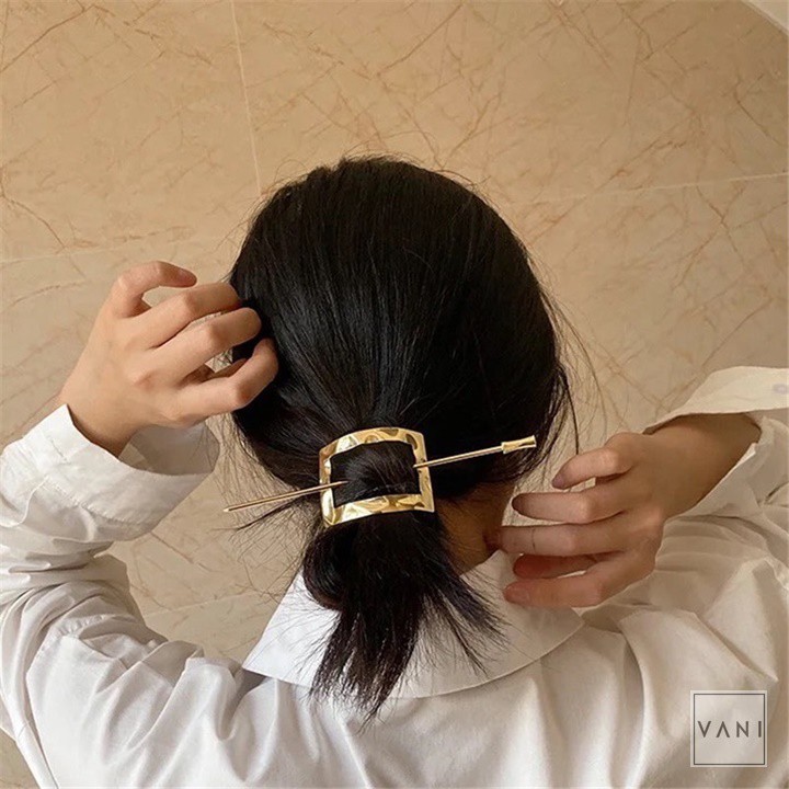 Trâm Cài Tóc Hình Vuông Bằng Kim Loại Phong Cách Hàn Quốc PKT205 - Vani Store [PKT00205]