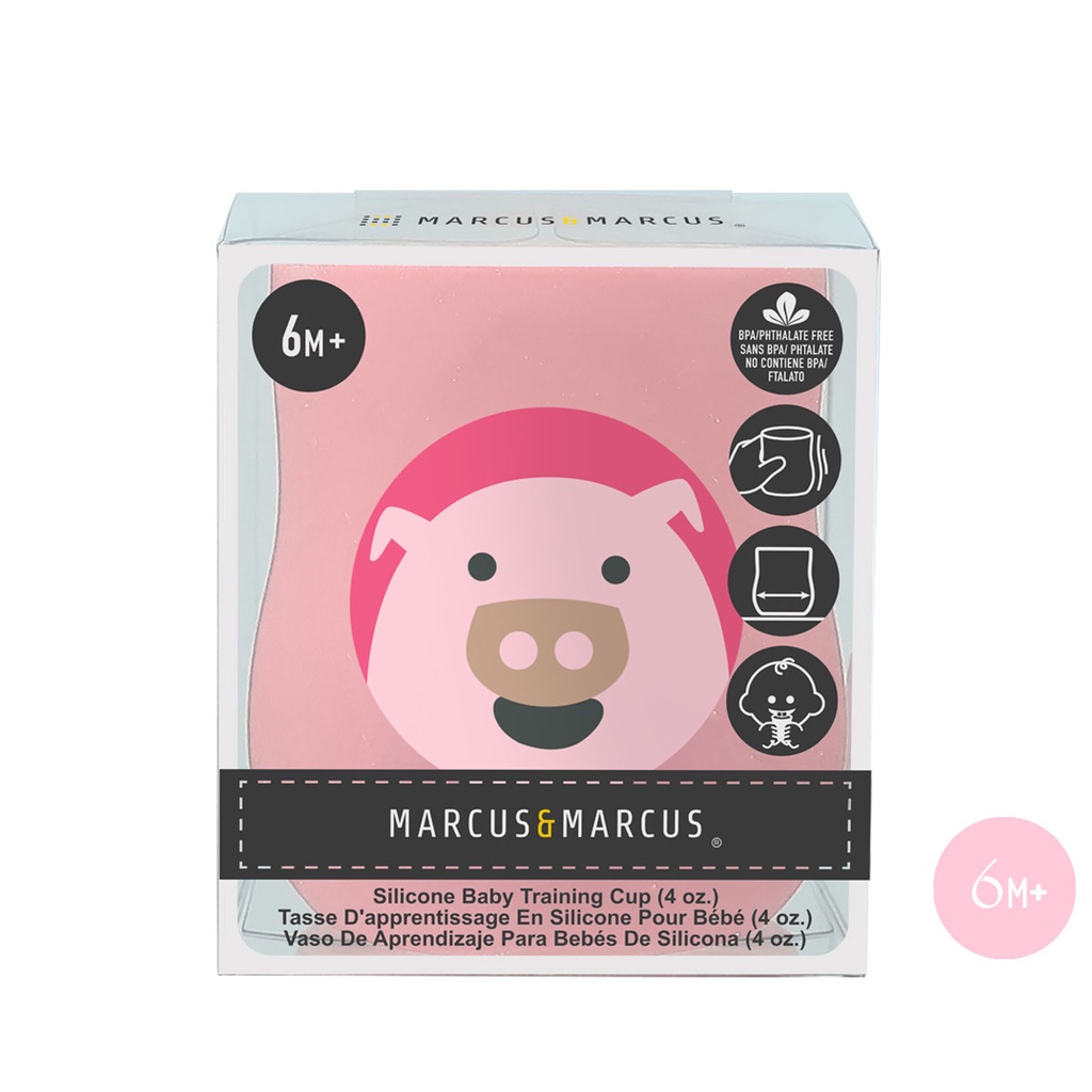 Ly tập uống nước silicon Baby Marcus &amp; Marcus, từ 6 tháng – Pokey (120ml)