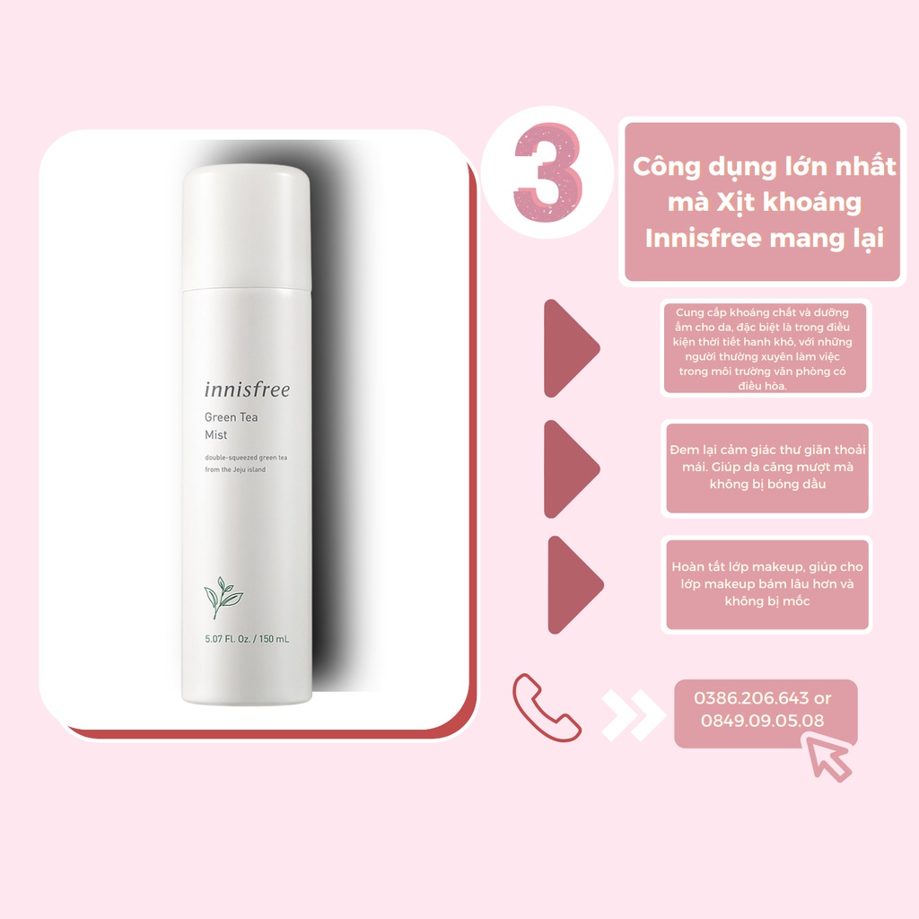 Xịt Khoáng Cấp Ẩm Innisfree Trà Xanh 50ml, 150ml XK1166 | BigBuy360 - bigbuy360.vn