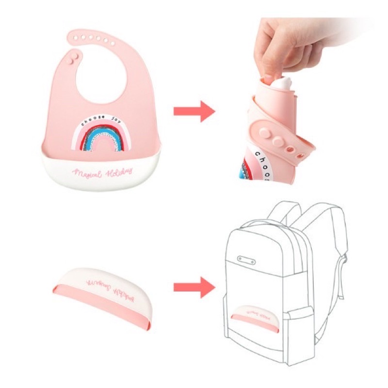 [RẺ NHẤT HCM] Yếm ăn dặm slicon có máng tiện lợi dễ vệ sinh an toàn với bé