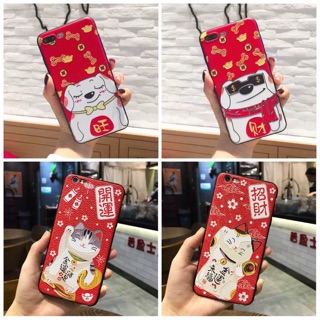 Ốp mèo thần tài in nổi cho iphone