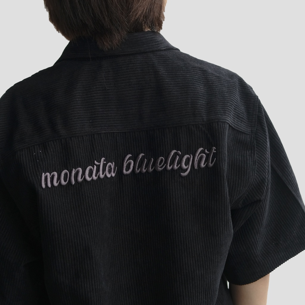 MONATA BLUELIGHT Velvet shirt Black - Sơ mi tăm nhung unisex