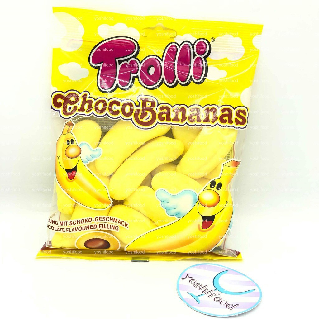Marshmallow Chuối Nhân Chocolate Trolli Choco Banana Đức