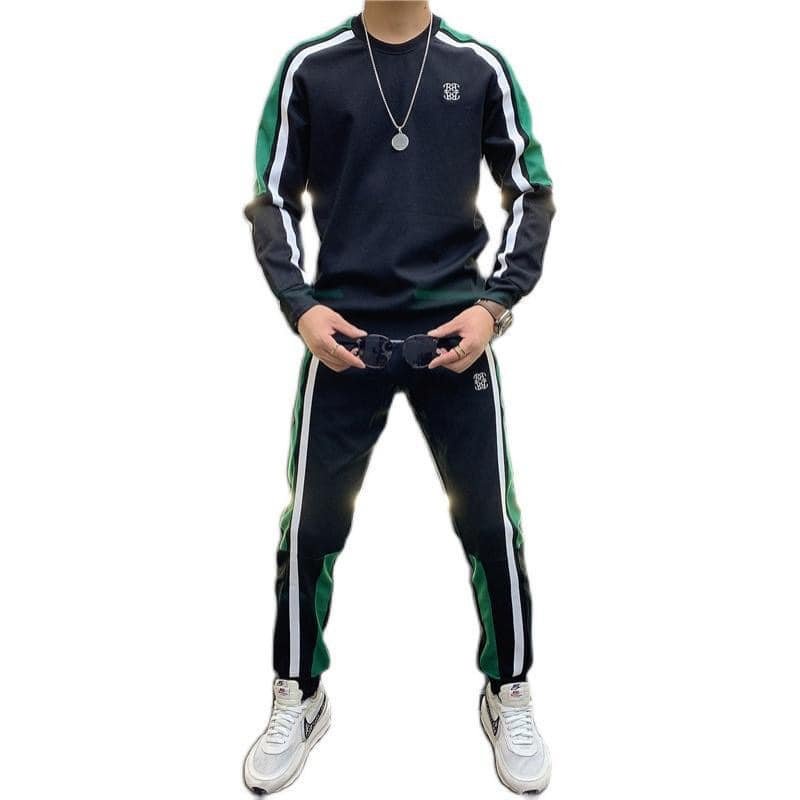 Bộ Thể Thao Nam Thu Đông Phối Màu Đen Xanh Siêu Đẹp,Hàng Xuất Khẩu Cao Cấp, Siêu Mịn Co Giãn 4 Chiều,Trẻ Trung Năng Động