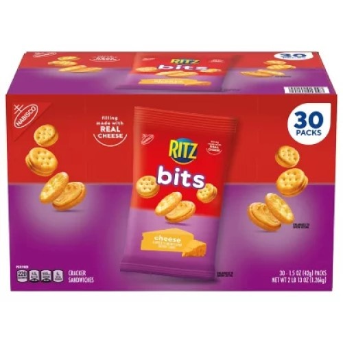 Bánh Ritz Bits Cracker Sandwiches Cheese mỗi gói 42 của Nabisco Mỹ gồm 30 gói trọng lượng 1.26kg  - Mẫu mới date 03/23