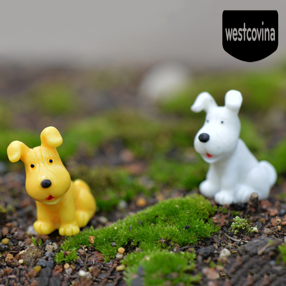 [Hot]☀ Mô Hình Chú Chó Bằng Nhựa Resin Dễ Thương Dùng Trang Trí Tiểu Cảnh