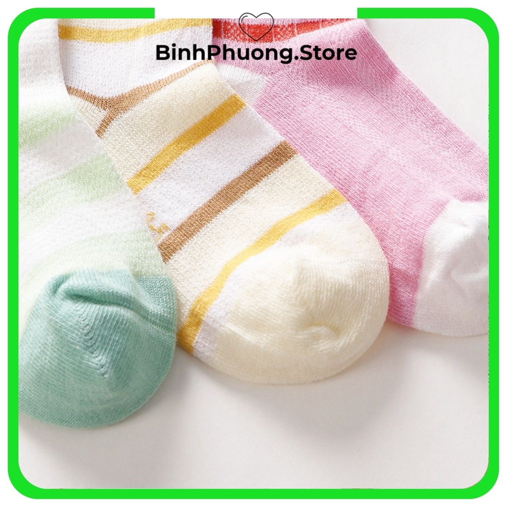 Tất Trẻ Em, Tất Cao Cổ Cotton Nhập Khẩu Cho Bé Trai Gái Sơ Sinh 0 12 Tháng 1 2 3 4 5 6 7 8 Binhphuong.store