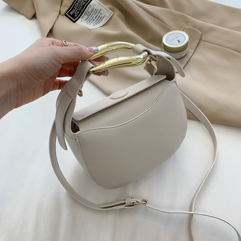 IELGY Túi Đeo Vai Hình Vuông Nhỏ Có Khóa Cài Phối Dây Xích Kiểu Hàn Quốc Cho Nữ