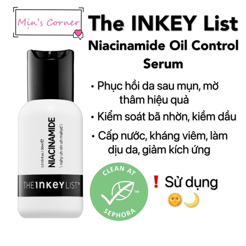 (Bill US) Tinh chất The INKEY List Niacinamide 30ml