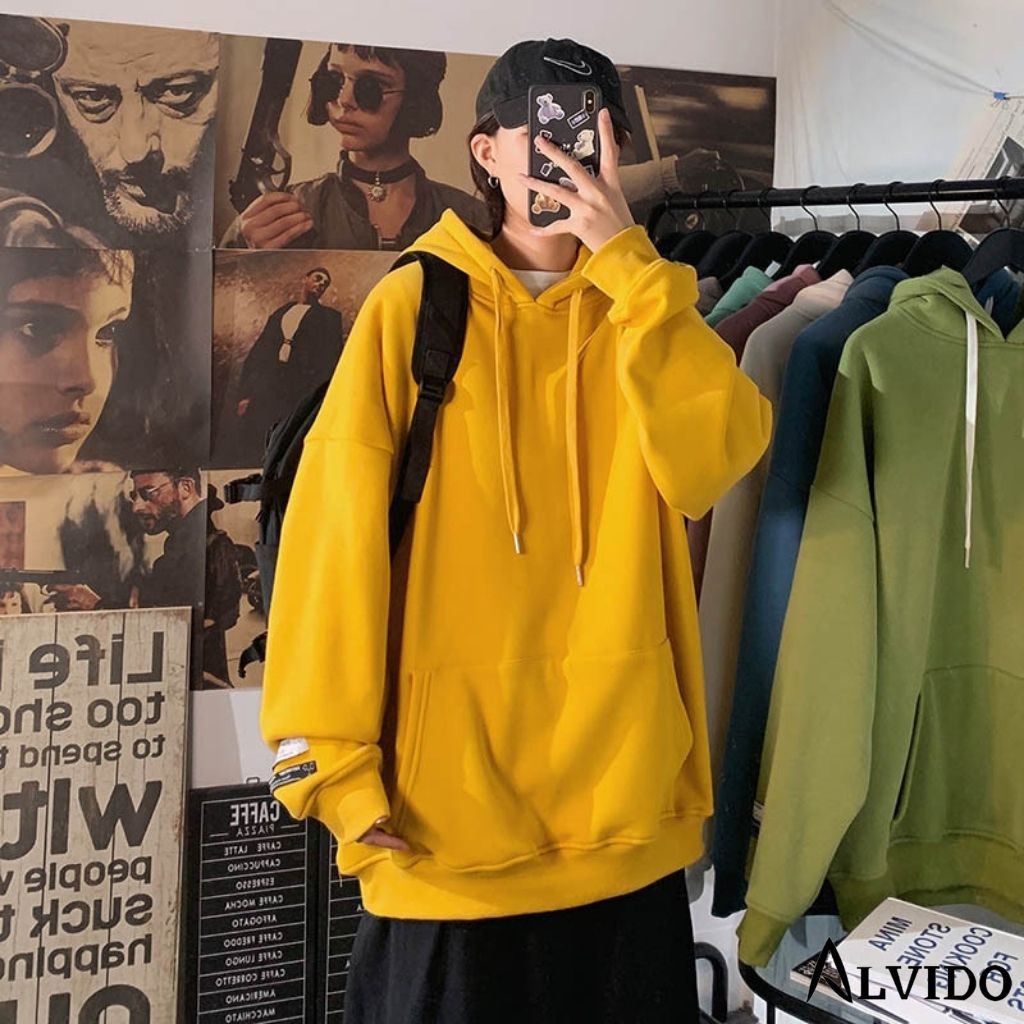 Áo Hoodie Nam Nữ phong cách Harajuku cá tính chất nỉ AN202