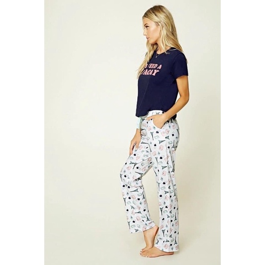 Quần Ngủ Pijama Thun F.21 Mặc Thoải Mái, Hình Hoạt Hình Nhí Dễ Thương Hàng Xuất Khẩu