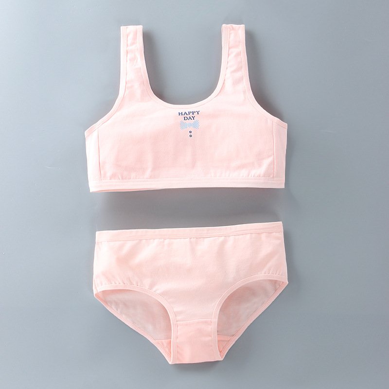 Bộ quần áo lót học sinh nữ cho bé gái tuổi teen vải cotton thoáng mát