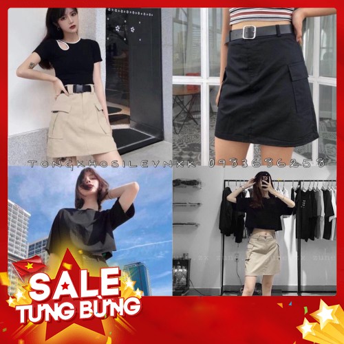 -Hàng nhập khẩu QUẦN GIẢ VÁY KAKI TÚI HỘP NỮ (BOX SKIRT) Liên hệ mua hàng  084.209.1989