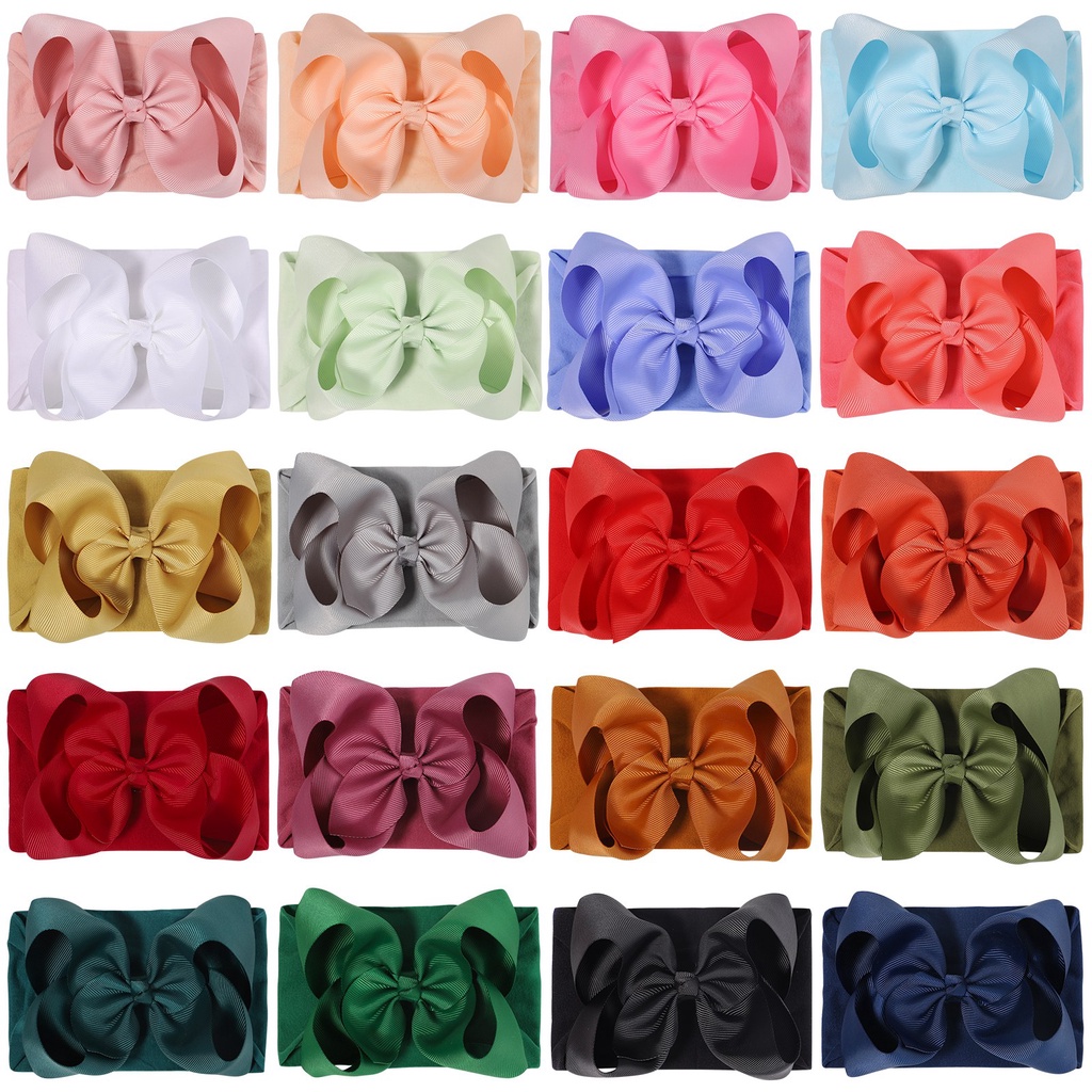 Băng đô nơ KIDSBOWS nylon mềm co giãn 4.84&quot; dành cho bé