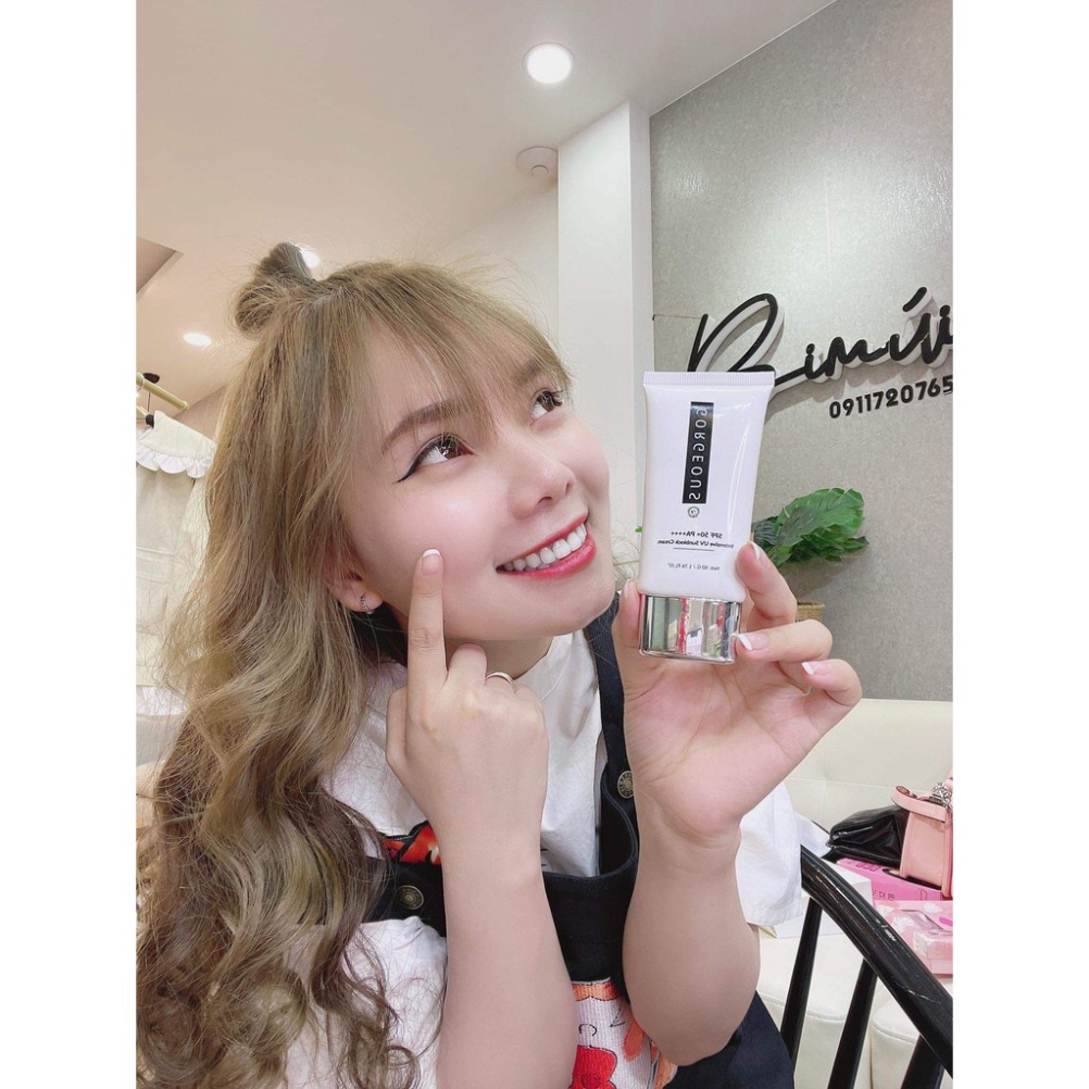 Kem chống nắng múi xù gorgeous dưỡng da, nâng tone tự nhiên, chống nước lâu trôi tuýp nhỏ 50G - SPF50+PA+++