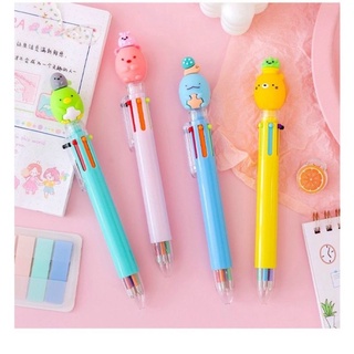 Bút bi 6 ngòi đầu thú cưng