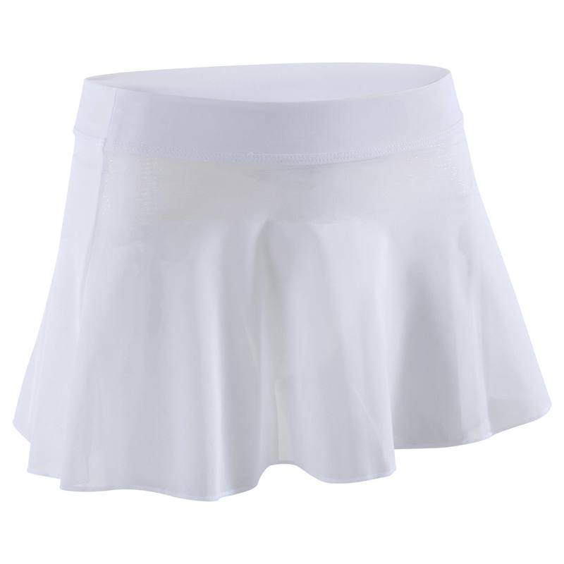 Váy ballet vải voan cho bé gái Decathlon STAREVER màu trắng