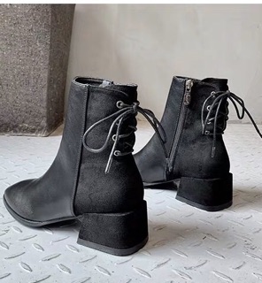 🖤 Boot ngắn cổ đan dây sau 🖤 ( +2% phí shopee thu )
