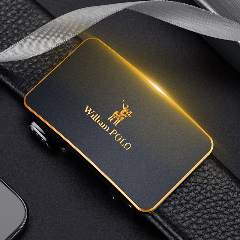 Thắt lưng nam cao cấp  WILLIAMPOLO -chát liệu da bò nguyên tấm , có đủ hộp và túi xách theo hãng POLO20285-87
