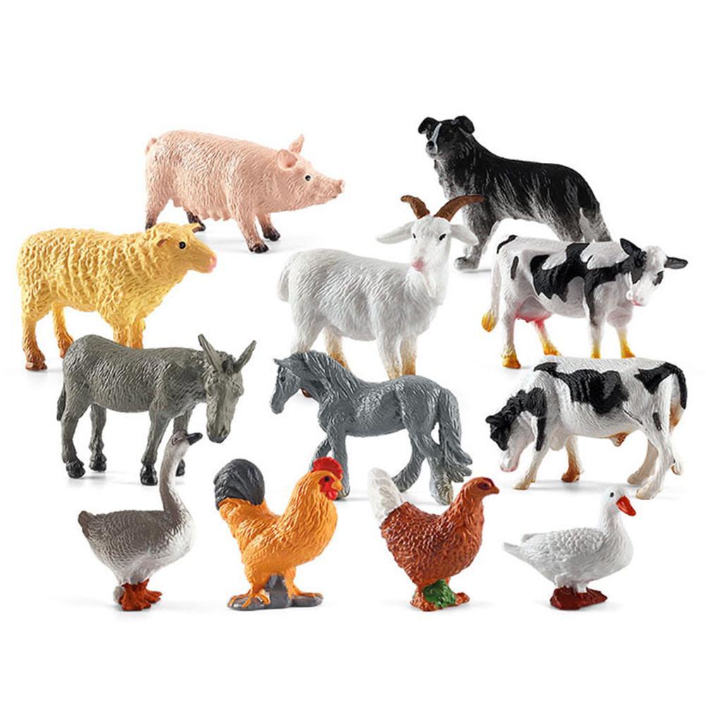 Set 12 mô hình động vật nông trại mini có thể giặt sạch cho bé Y9S3 W4H9 X8O9