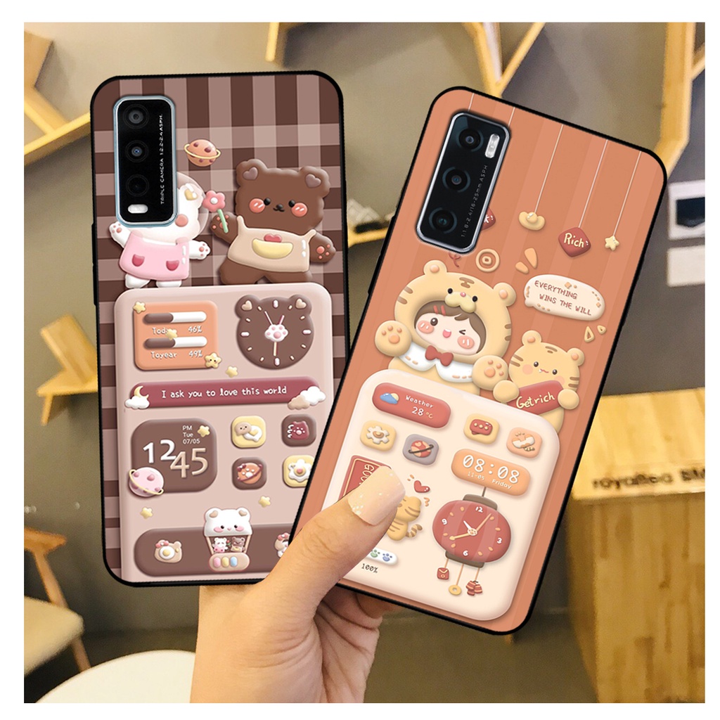 Ốp lưng Vivo Y20/Y20s - Vivo Y12s - Vivo V20 SE in hình gấu dễ thương. ốp chống sốc bền đẹp