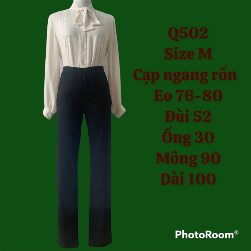 Quần legging nữ Q502 chất dày dặn có túi sau 2hand Hàn si ảnh thật