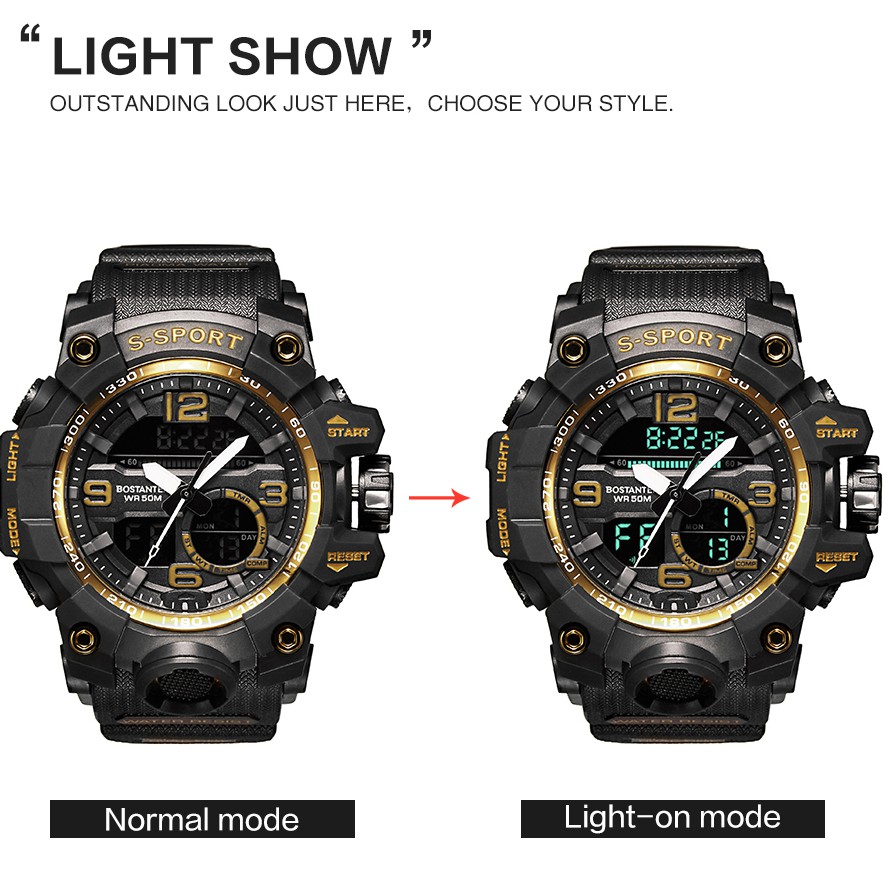 Bostanten Đồng Hồ Thể Thao Chống Sốc, Chống Thấm Nước Cho Nam | BigBuy360 - bigbuy360.vn